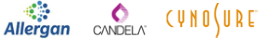 Allergan, Candela, Cynosure
